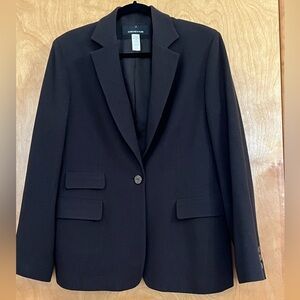 Jones New York Black 100% Virgin Wool Blazer 12